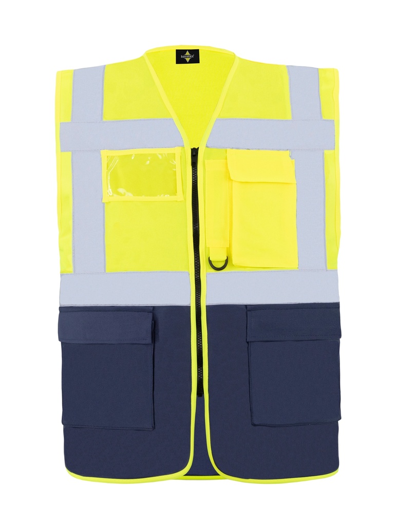Korntex Multifunktionsweste CF, neongelb/navyblau, 5XL