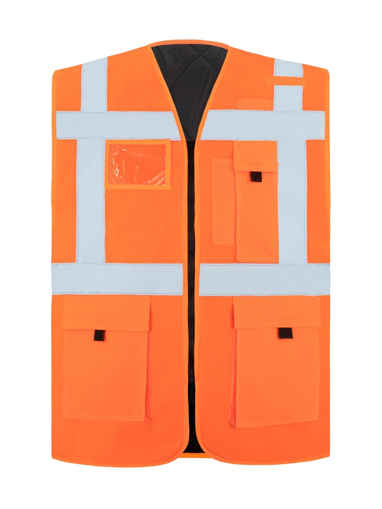 Korntex Multifunktionswarnweste CF gefütterte EN 20471, neonorange, 6XL