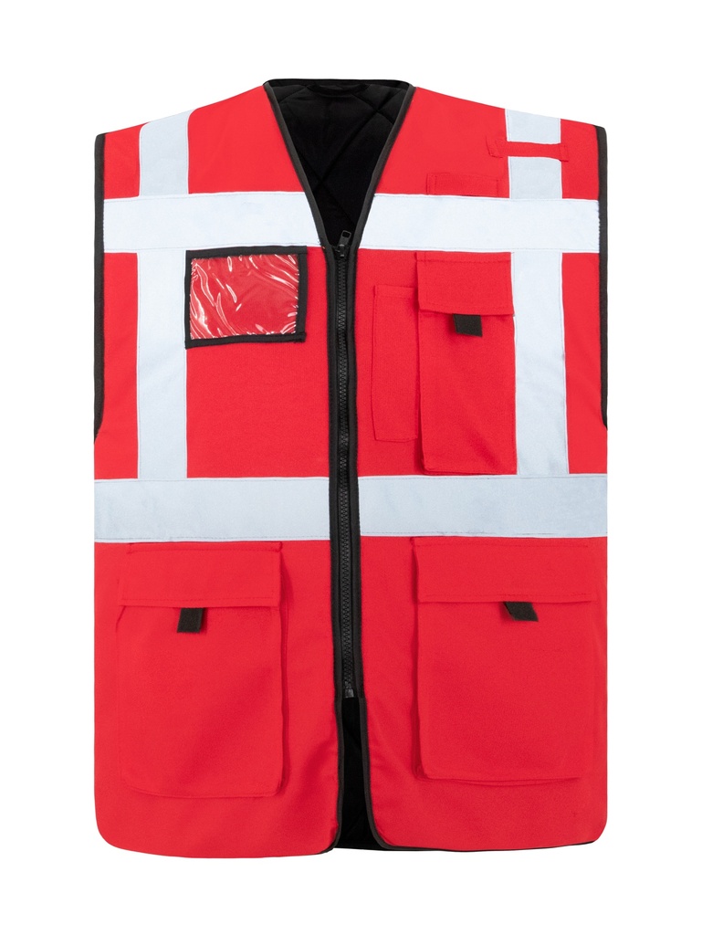 Korntex Multifunktionsweste CF gefütterte EN 17353, rot, 3XL