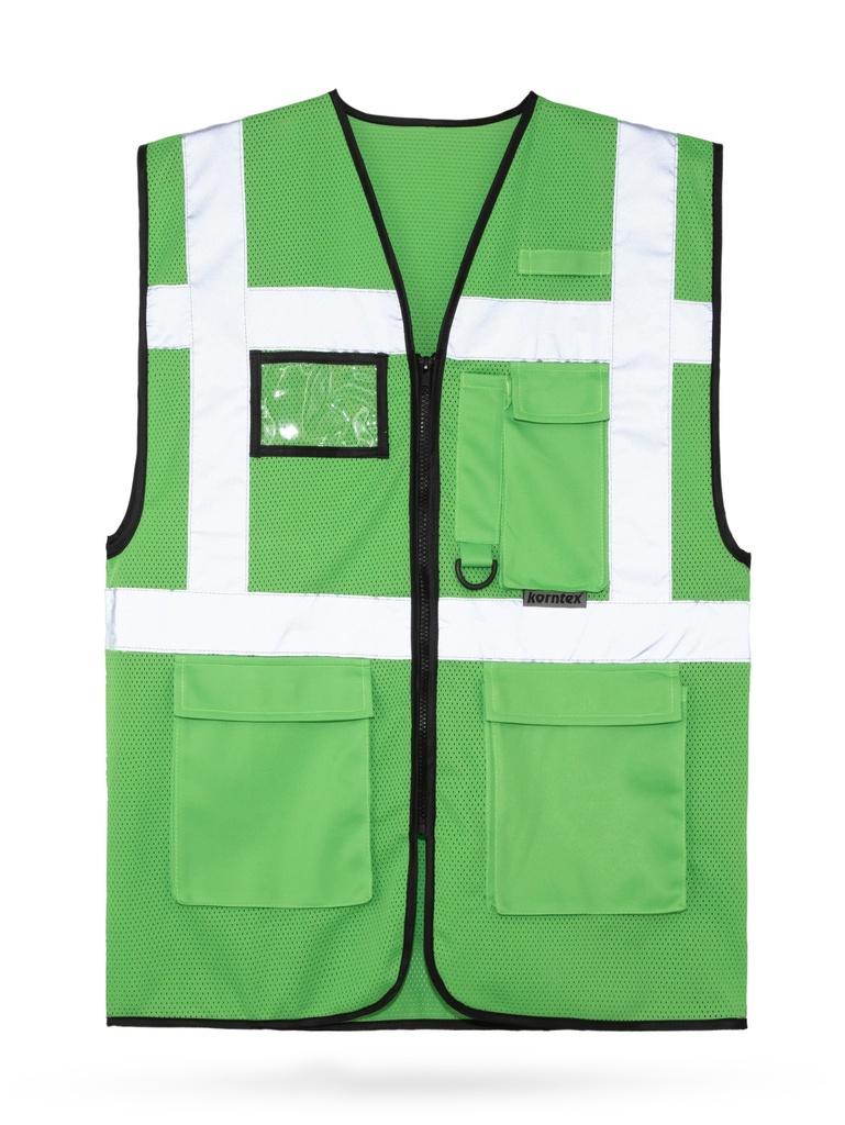 Korntex Mesh Multifunktionsweste, grün, 4XL