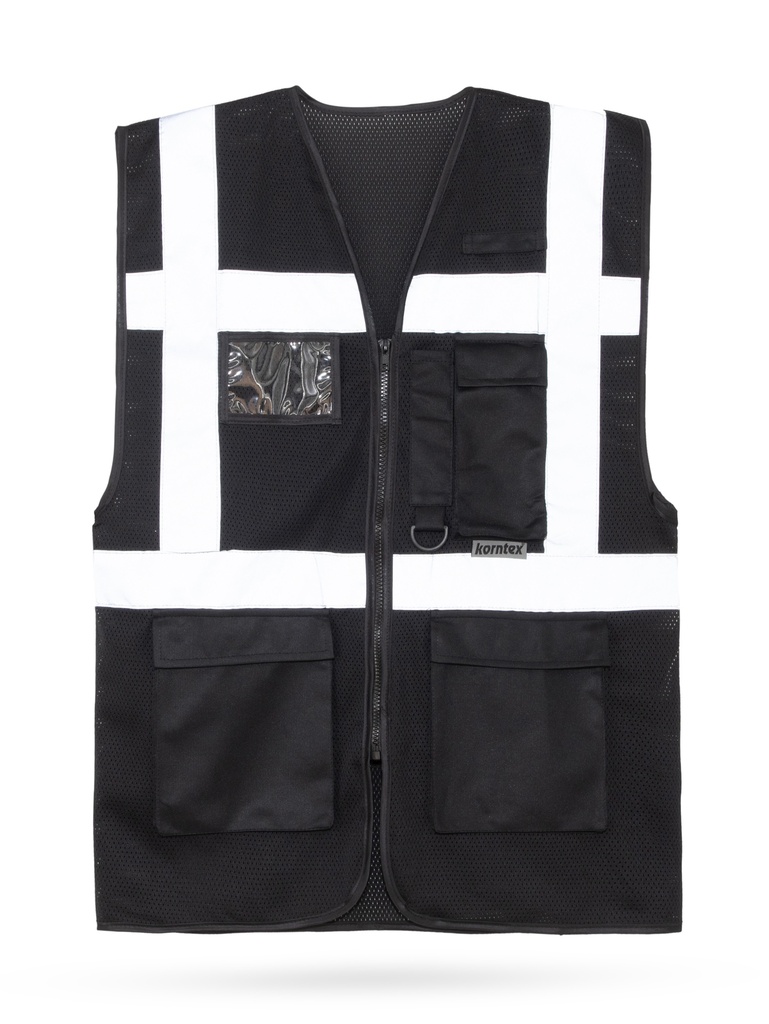 Korntex Mesh Multifunktionsweste, schwarz, XL