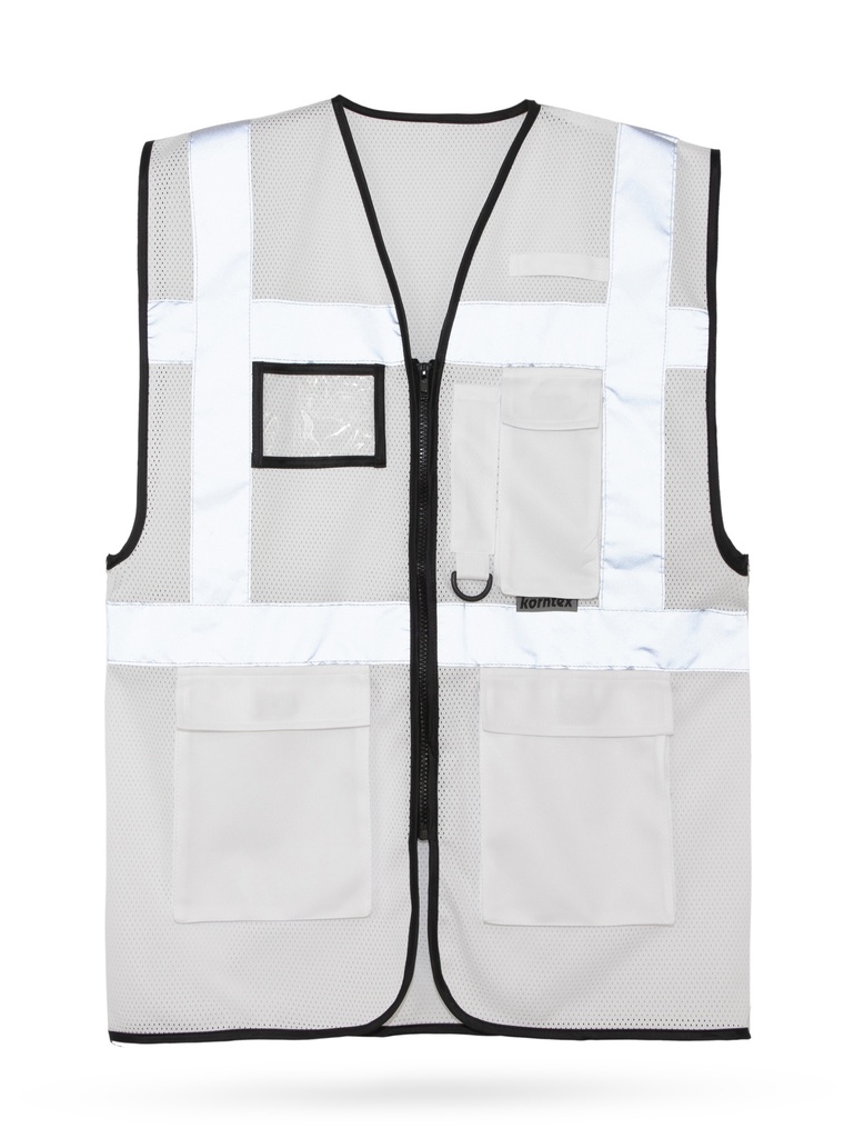 Korntex Mesh Multifunktionsweste, weiss, 5XL