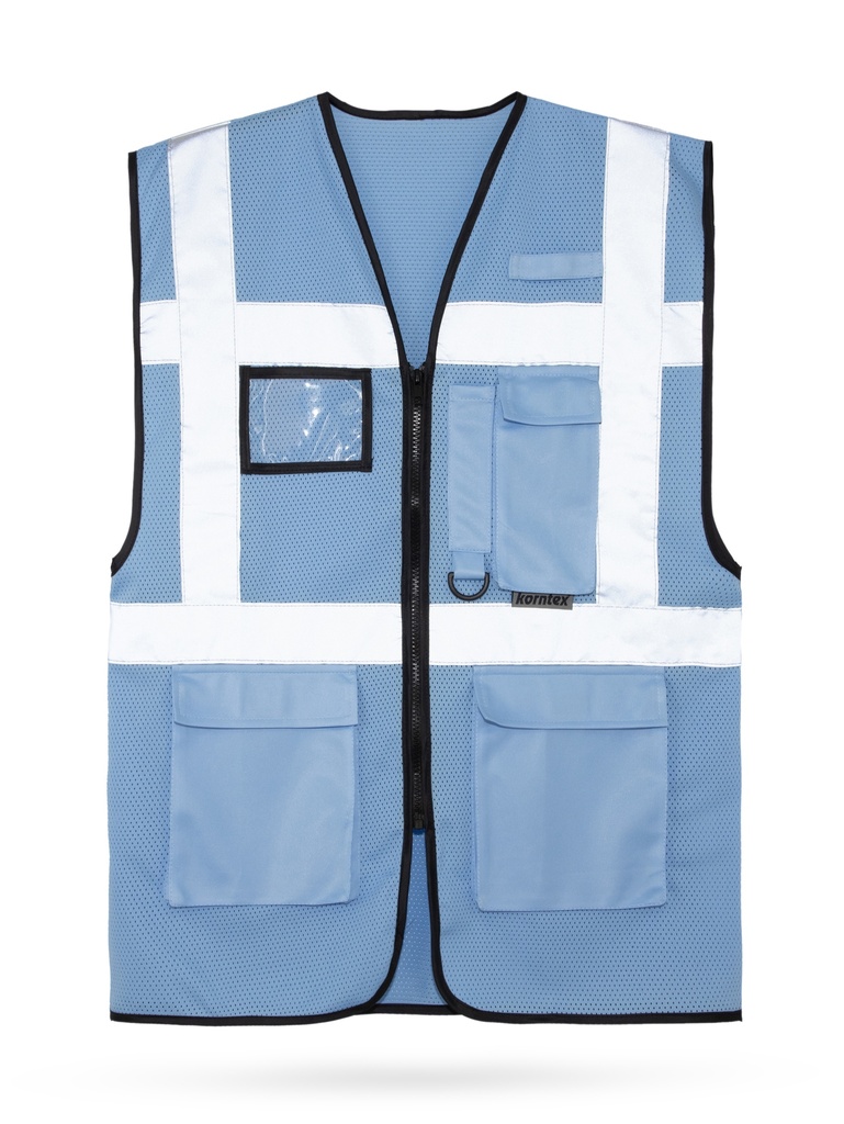 Korntex Mesh Multifunktionsweste, hellblau, 3XL