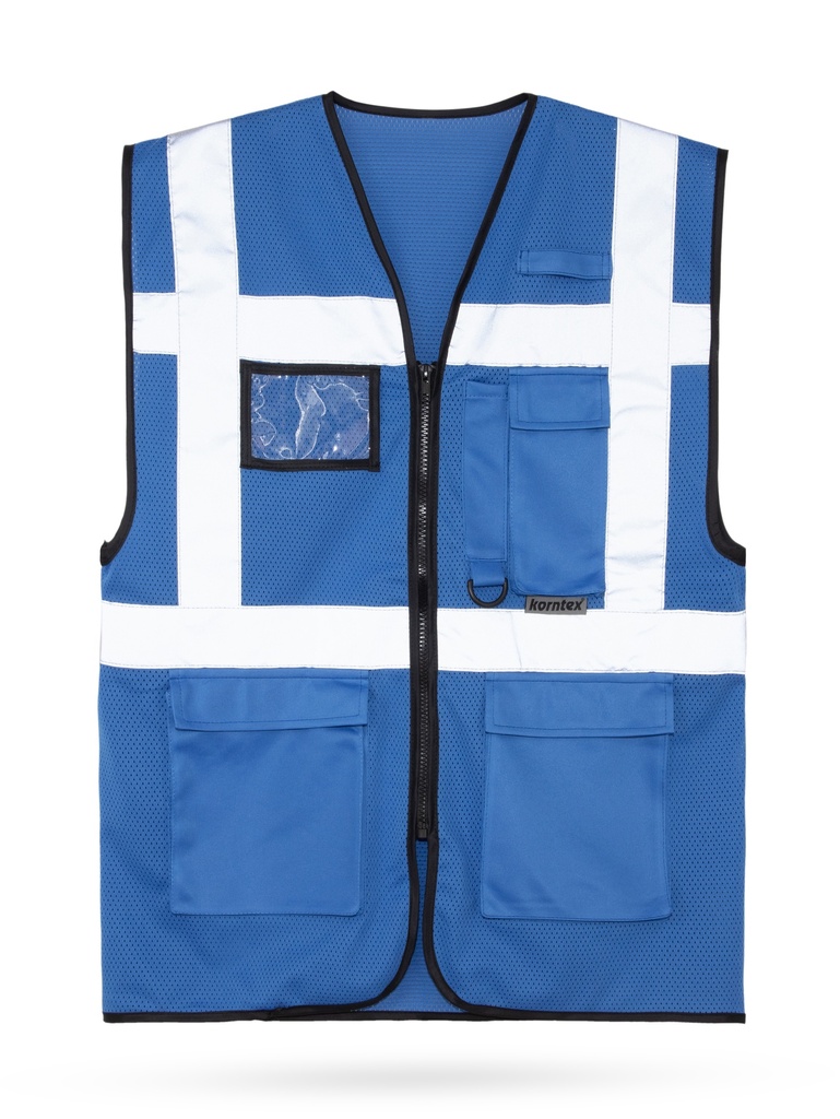 Korntex Mesh Multifunktionsweste, blau, 5XL