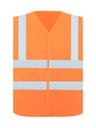 Korntex Warnweste CF mit vier Reflexstreifen EN 20471, neonorange, 4XL