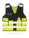 Korntex taktische Einsatzweste Premium EN 17353, schwarz/neongelb, XXL/4XL