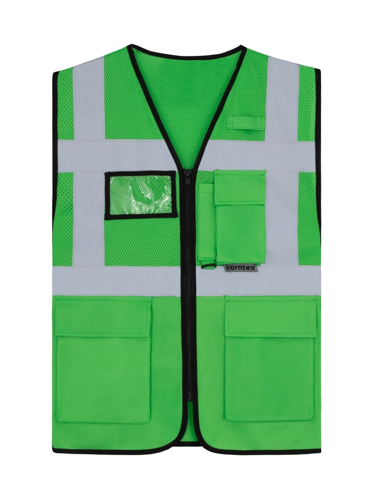 Korntex Hybrid Mesh Multifunktionsweste , grün, 3XL