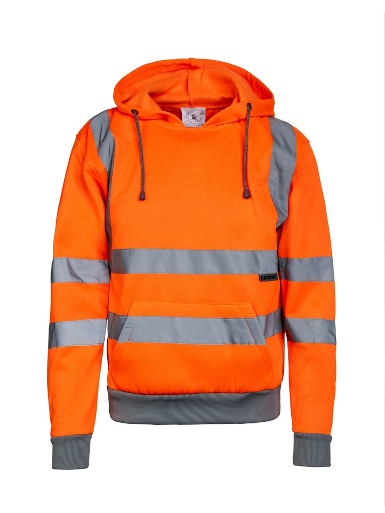 Korntex Hi-Vis Hoodie EN 20471, neonorange, M