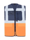 Korntex Multifunktionsweste, neonorange/navyblau, XXL