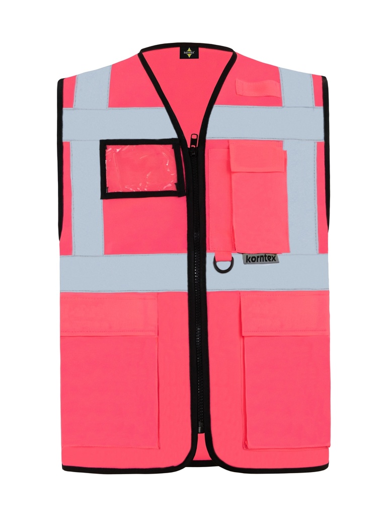 Korntex Multifunktionsweste, neonpink, 3XL