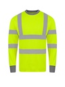 Korntex Hi-Vis Poly-Cotton Langarmshirt EN 20471, neongelb, 7XL