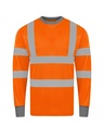 Korntex Hi-Vis Poly-Cotton Langarmshirt EN 20471, neonorange, M