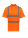 Korntex Hi-Vis Poly-Cotton Poloshirt EN 20471, neonorange, 5XL