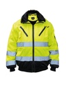 Korntex Hi-Vis Pilotenjacke EN 20471, schwarz/neongelb, L