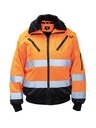 Korntex Hi-Vis Pilotenjacke EN 20471, schwarz/neonorange, 4XL