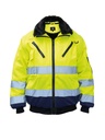 Korntex Hi-Vis Pilotenjacke EN 20471, neongelb/navyblau, S