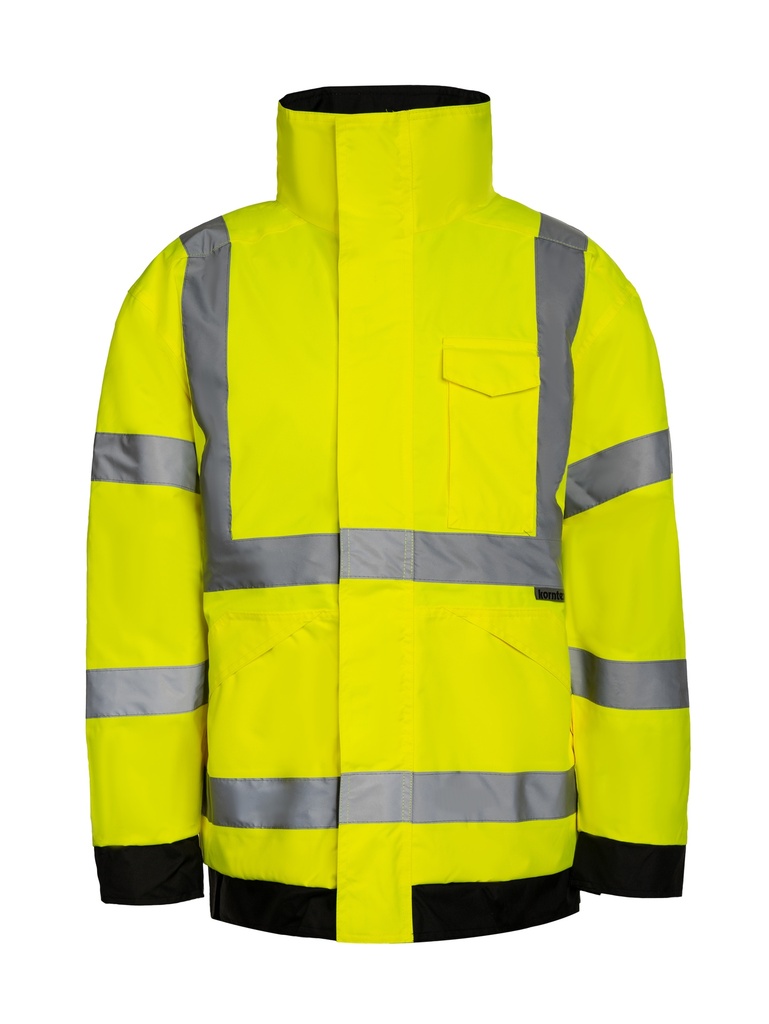 Korntex Hi-Vis Regenjacke EN 20471, neongelb, L
