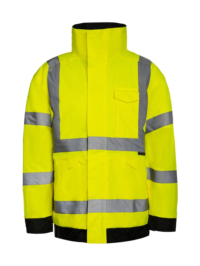 Korntex Hi-Vis leichte Regenjacke EN 20471, neongelb, 4XL