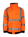 Korntex Hi-Vis leichte Regenjacke EN 20471, neonorange, 5XL