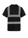 Korntex T-Shirt mit vier Reflexstreifen, schwarz, 3XL