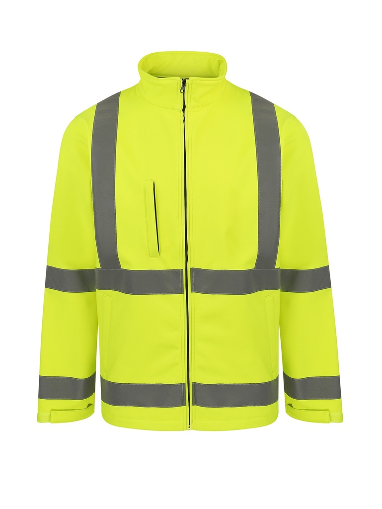 Korntex Hi-Vis Softshelljacke EN 20471, neongelb, XXL
