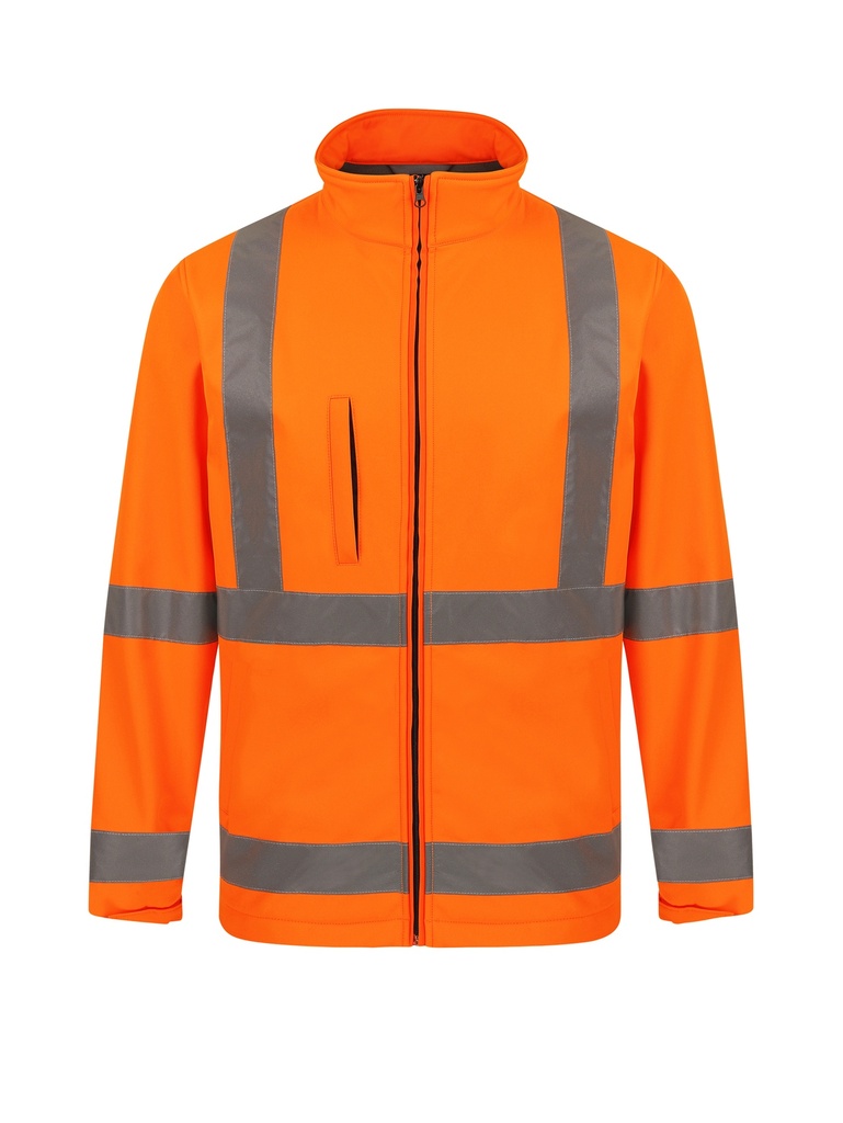 Korntex Hi-Vis Softshelljacke EN 20471, neonorange, L