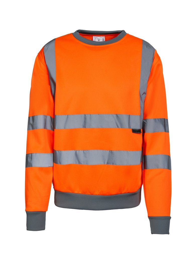 Korntex Hi-Vis Sweatshirt EN 20471, neonorange, L