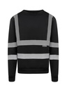 Korntex Sweatshirt mit vier Reflexstreifen, schwarz, XXL