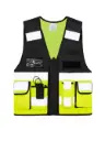 Korntex taktische Einsatzweste Basic, schwarz/gelb, XXL/4XL