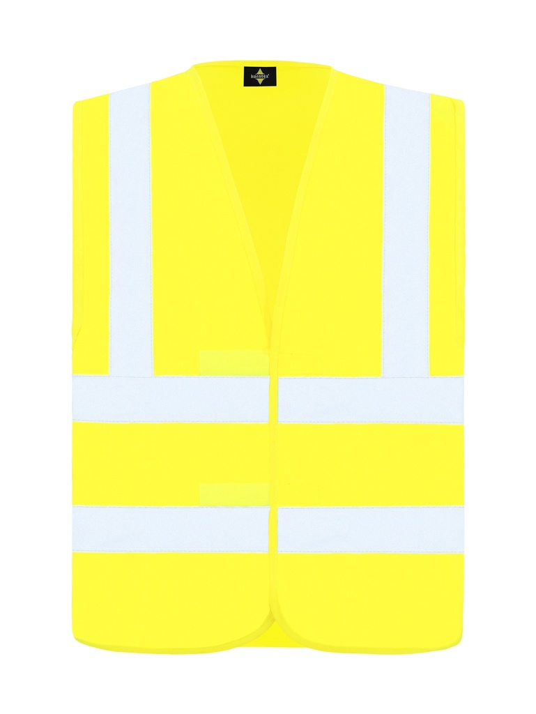 Korntex Warnweste mit vier Reflexstreifen EN 20471, neongelb, XL