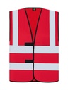 Korntex Funktionsweste mit vier Reflexstreifen, rot, 5XL
