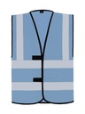 Korntex Funktionsweste mit vier Reflexstreifen, hellblau, XL