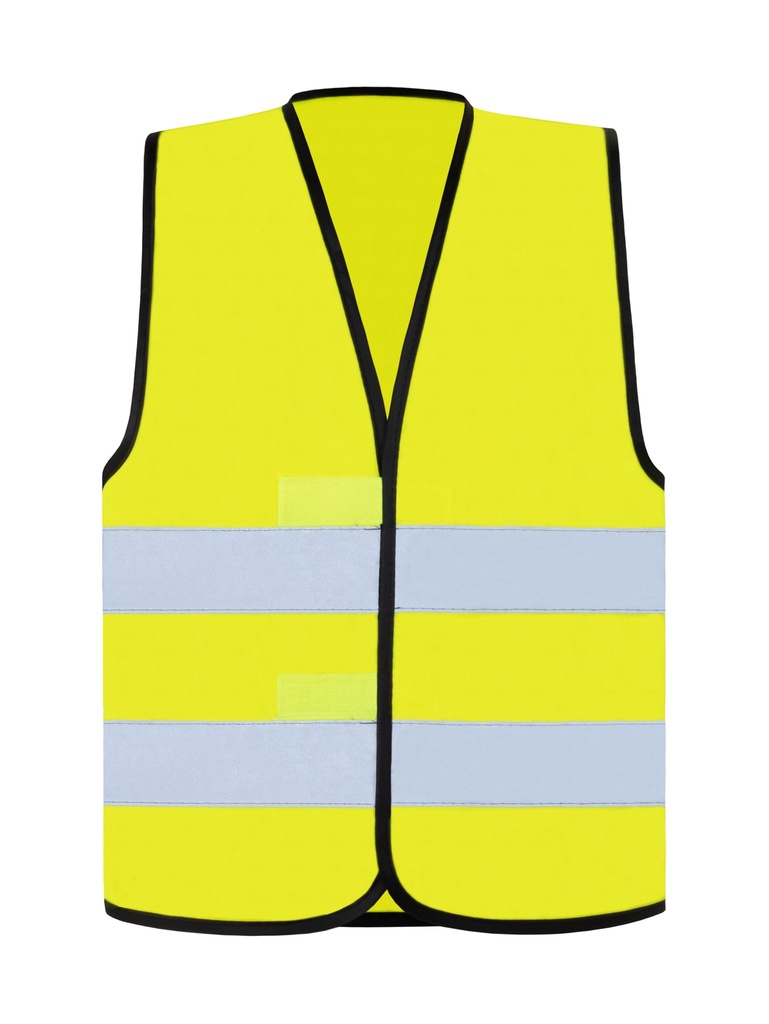 Korntex Warnweste mit schwarzem Saum EN 20471, neongelb, XL