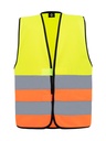 Korntex Warnweste mit schwarzem Saum EN 20471, neongelb/neonorange, 5XL