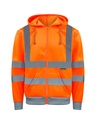 Korntex Hi-Vis Zipper Hoodie EN 20471, neonorange, L