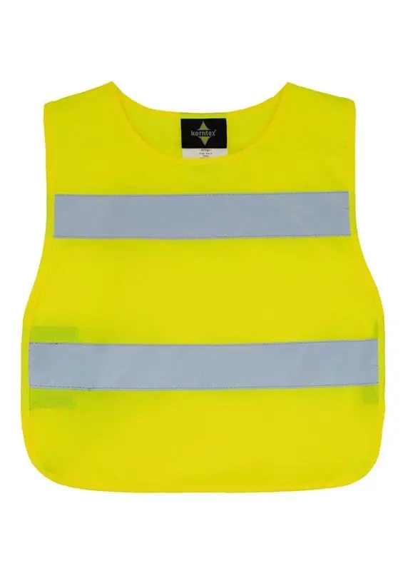 Korntex Kinderponcho, neongelb, XS