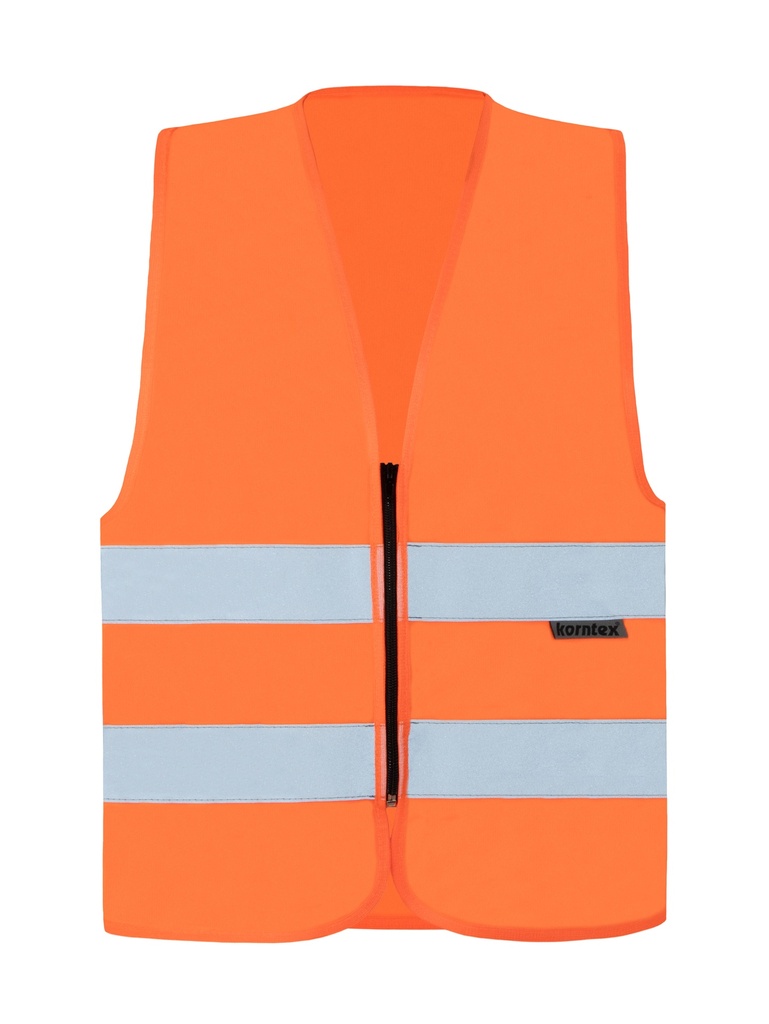 Korntex Warnweste mit Reissverschluss EN 20471, neonorange, 3XL
