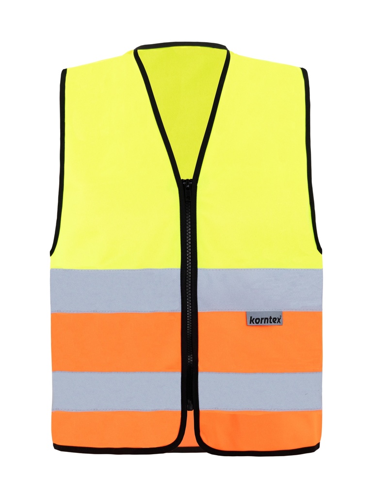 Korntex Warnweste mit Reissverschluss EN 20471, neongelb/neonorange, S