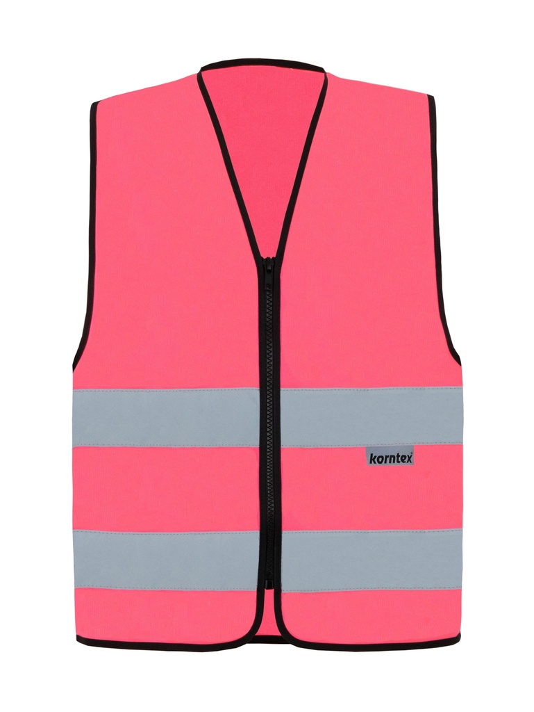 Korntex Funktionsweste mit Reissverschluss, neonpink, 5XL