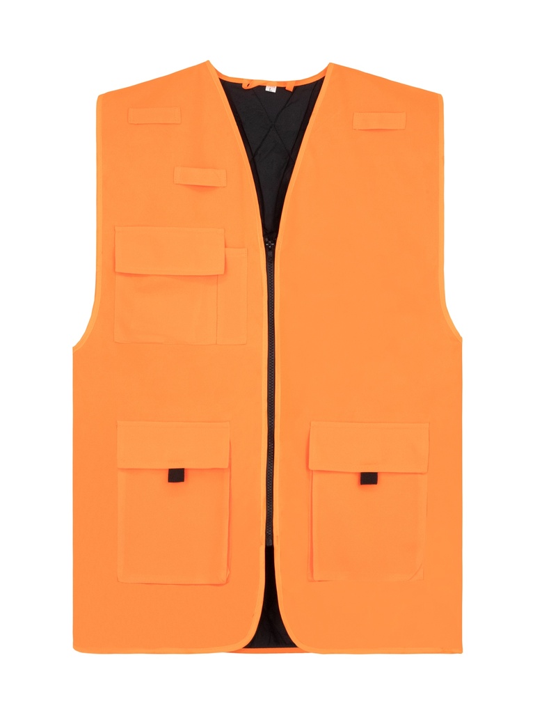 Korntex Arbeitsweste gefüttert, neonorange, S