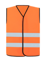 Korntex Warnweste CF mit schwarzem Saum EN 20471, neonorange, S/M