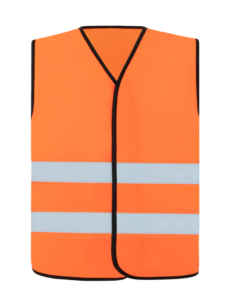 Korntex Warnweste CF mit schwarzem Saum EN 20471, neonorange, L/XL
