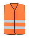 Korntex Warnweste CF mit schwarzem Saum EN 20471, neonorange, L/XL