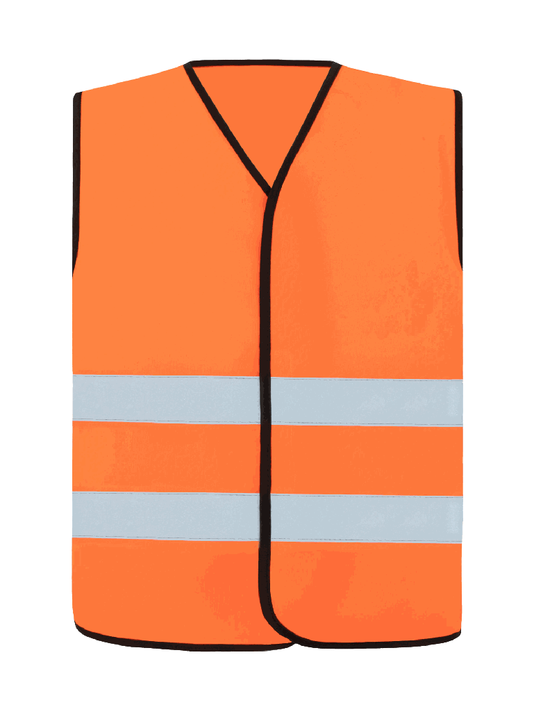 Korntex Warnweste CF mit schwarzem Saum EN 20471, neonorange, 4XL/5XL