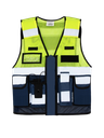 Korntex taktische Mesh Einsatzweste, gelb/navyblau, XXL/4XL