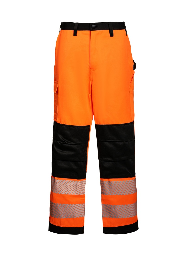 Korntex EOS Hi-Vis Hose EN 20471, schwarz/neonorange, Gr.102, lang