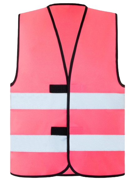 Korntex Funktionsweste mit schwarzem Saum, neonpink, 5XL