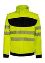 Korntex EOS Hi-Vis Softshell Jacke mit schwarzer Brustpartie